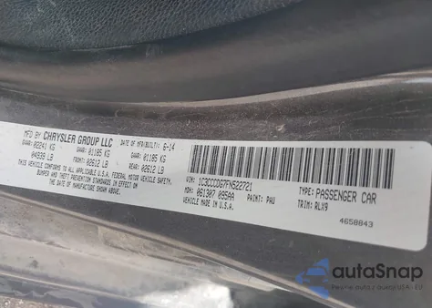 2015 Chrysler 200 S z USA, uszkodzony, nr VIN 1C3CCCDG7FN522721